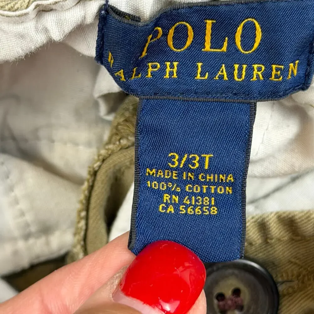 Polo Ralph Lauren Toddler Cargo Shorts Khaki 3T